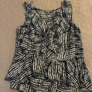 Daisy Fuentes Sheer tank with ruffles